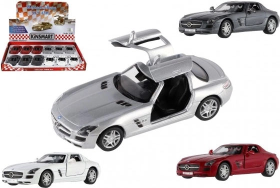 Модел на автомобил Mercedes-Benz SLS AMG 13 см с обратно изтегляне