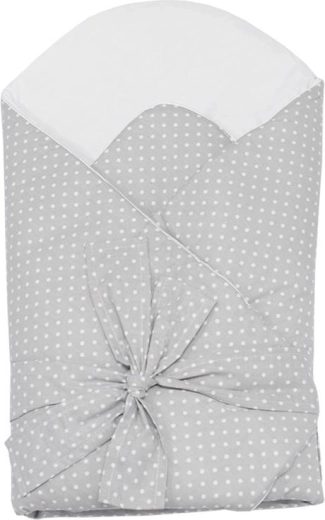 Swaddle with coconut insert, dots, grey