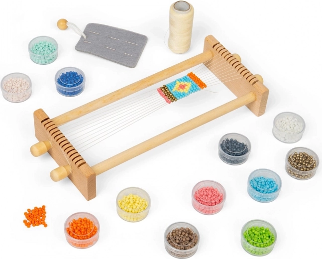 Детски тъкачен стан за мъниста Bigjigs Toys