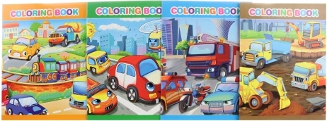 Transport-themed Coloring Book with Stickers