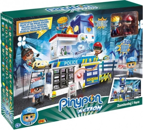 Pinypon Action полицейски участък с 2 фигурки и аксесоари