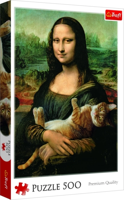 Пъзел Мона Лиза и котката Мручек