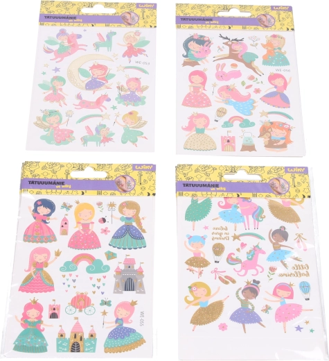 Temporary tattoos for kids 10.5 × 15 cm – girls’ designs