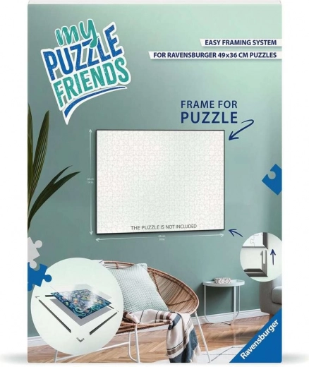 Ravensburger рамка за пъзел My Puzzle Friends 49 × 36 см – бяла