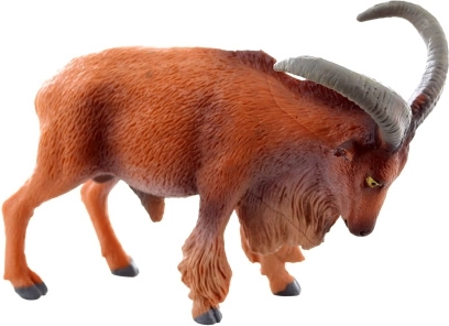 Plastic mouflon figurine with realistic horns