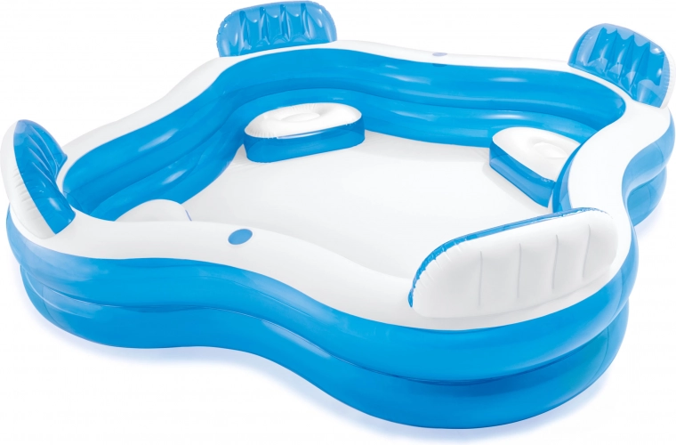 Inflatable garden pool with seats 229 × 229 cm INTEX