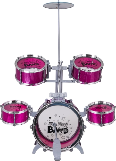 Five drums and foot pedal