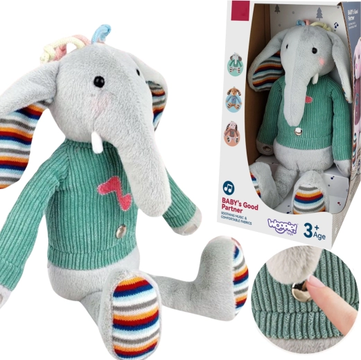 Woopie interactive elephant plush toy with sound and light