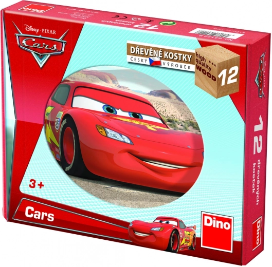 Дървени кубчета Dino - Светът на колите от филма Cars