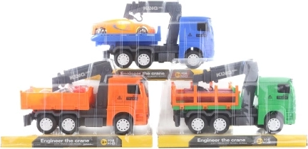 Plastic friction-powered construction truck 22 × 12 × 7.5 cm