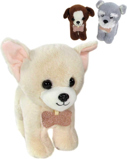 Plush dog with sound 20 cm, battery-operated - 1 piece