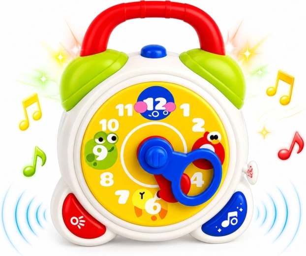 Learning to tell time with rotating hands