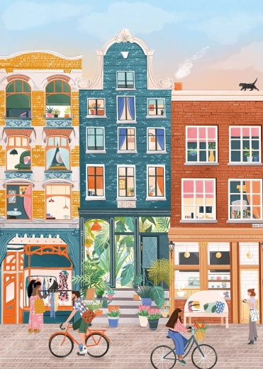 Puzzle Nine Streets, Amsterdam - 500 pieces