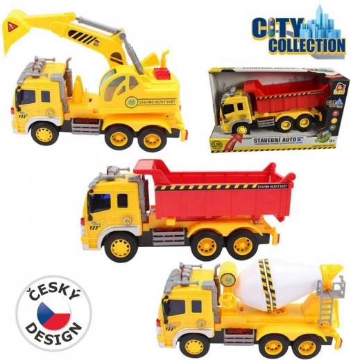 Battery-operated Construction Vehicle City Collection with Sound and Light