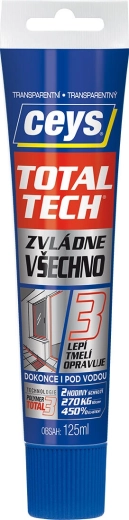 Universal adhesive and sealant transparent 125 ml TOTAL TECH EXPRESS CEYS