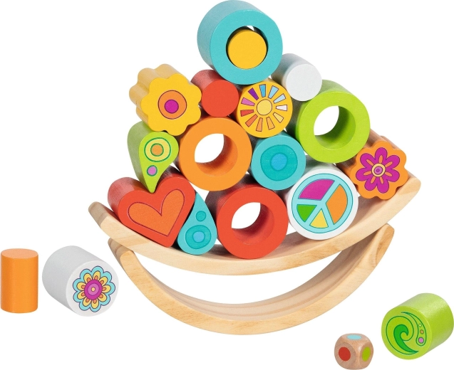 Дървена балансираща игра Flowerloop Goki