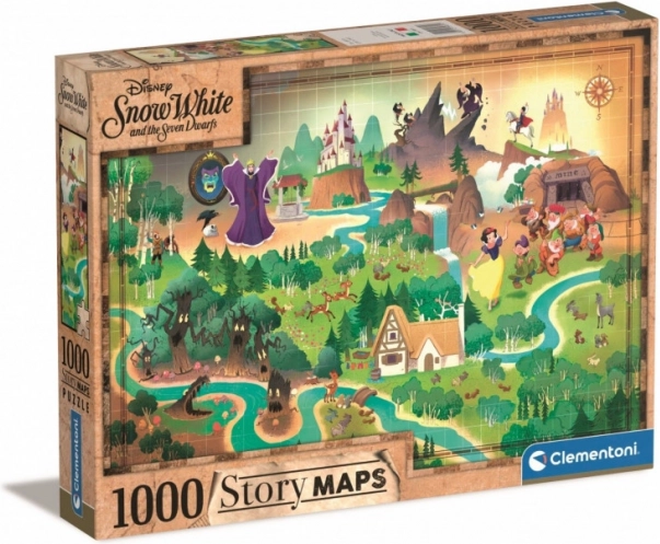 Пъзел 1000 части - Story Maps Снежанка от Clementoni