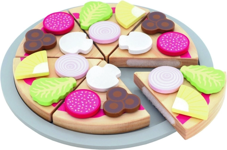 Jabadabado wooden pizza with ingredients