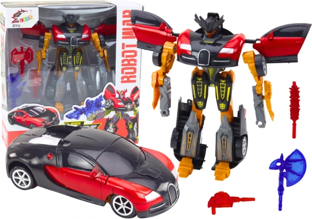 Red Car Robot 2 in 1 with Accessories