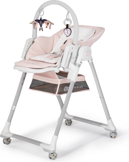 Kinderkraft Select столче за хранене и шезлонг 2в1 Lastree pink