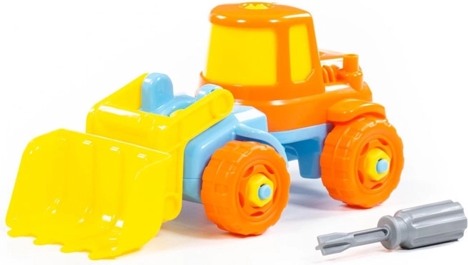 Educational digger for kids with screwdriver