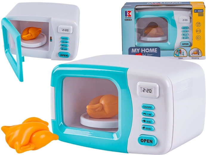 Children’s microwave oven with rotating plate, light and sound - 1 piece