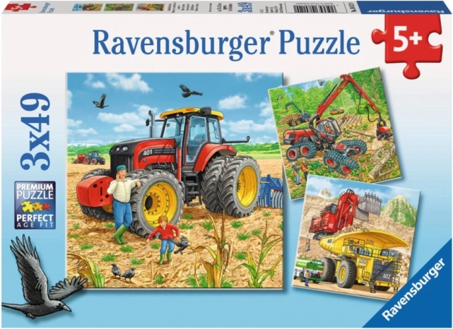 Ravensburger Puzzle Big Machines 3x49 Pieces