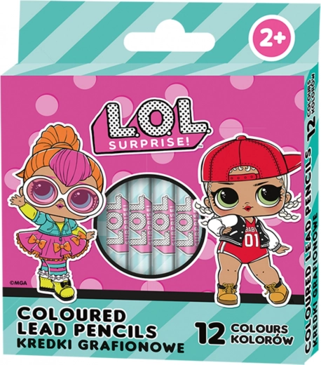 ASTRA Round Crayons 12 pcs – L.O.L. SURPRISE