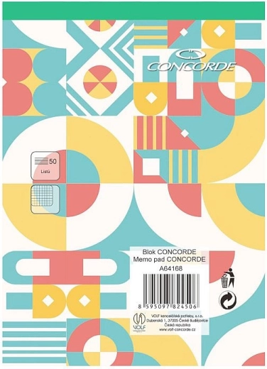 CONCORDE A6 Grid Notepad, 50 sheets