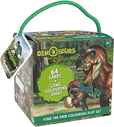 Travel Memory Game with Dinosaur Coloring Pages