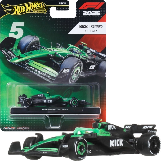 Hot Wheels Premium Формула 1 – състезателен автомобил Sauber Gabriel Bartoleto #5 (2025)