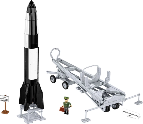V2 rocket with removable cover and interior