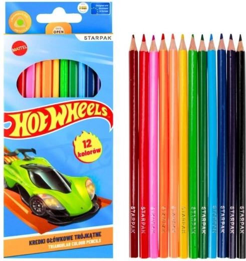 Цветни моливи Hot Wheels – 12 цвята