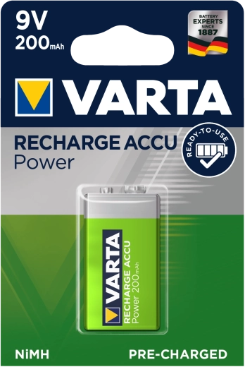 Varta rechargeable 9V NiMH battery 200 mAh Ready2Use