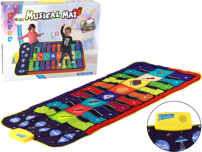 Educational Musical Mat with Piano and Instruments Theme
