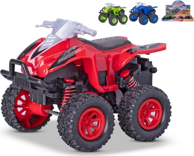 Kids' quad bike with pull-back action 8.5 cm