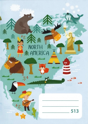A5 Lined School Notebook North America 10 Sheets