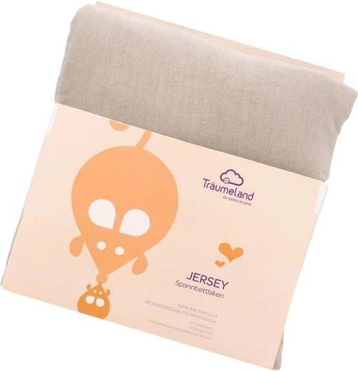 Träumeland cotton jersey fitted sheet for a junior bed 90 × 200 cm anthracite