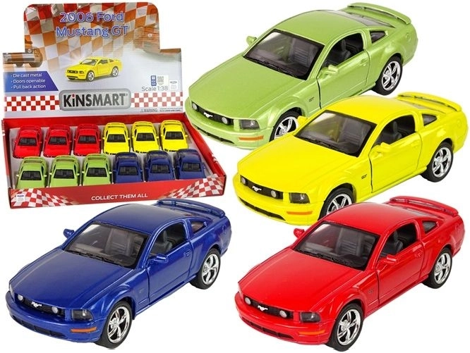 Metal Ford Mustang GT 2006 Toy Car 1:38 with Pull-Back Drive