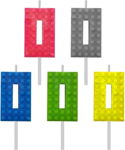 Birthday candle bricks number 0, 5.5 cm