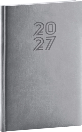 Седмичен бележник Notique Aprint 2027 сив 15 × 21 см