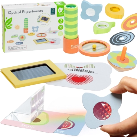 Classic World Optical Experiments for Sensory Play, 16 Pieces