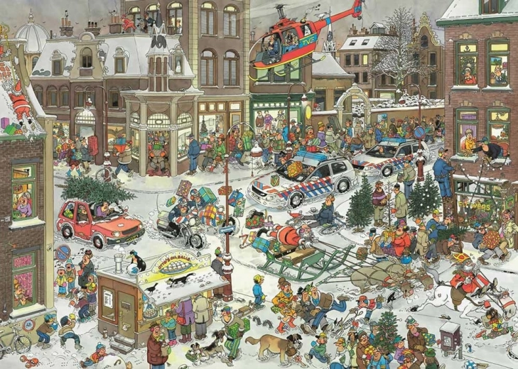 Пъзел JUMBO Jan van Haasteren Коледа 1000 части