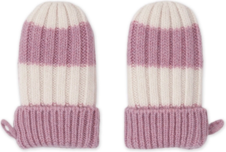 Мерино ръкавички Lodger Stripe mauve 0–12 месеца