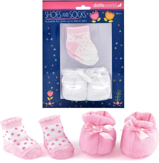 Dolls World ботушки и чорапки за кукли 46 см, 2 вида