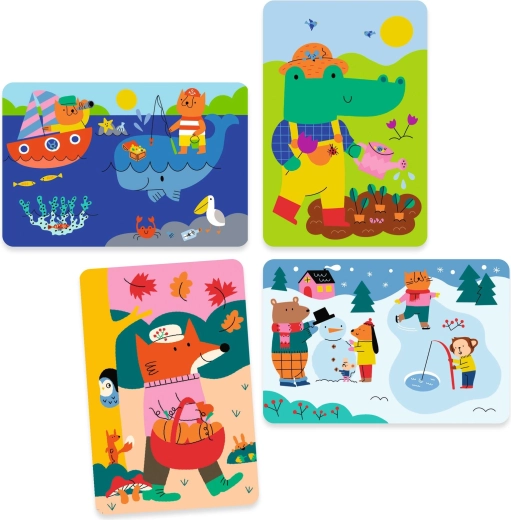 Four seasons in adorable scenes