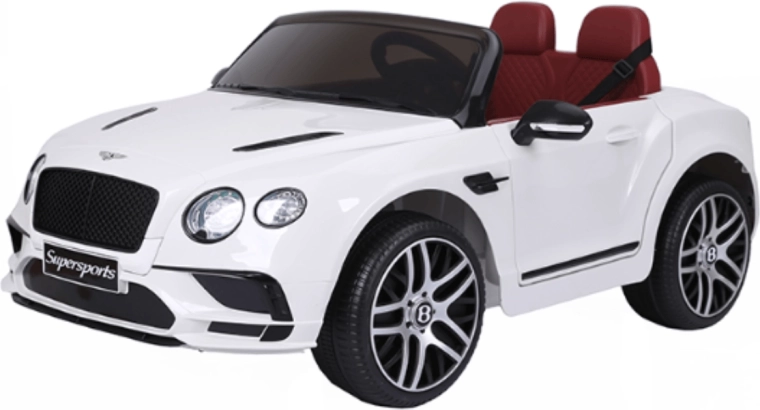 Electric Ride-On Car for Kids BENTLEY Supersports, white, 12 V, 2 motors