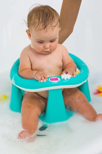 Support for safer seated bathing