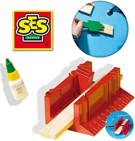 Safer cutting thanks to the miter box with measuring scale