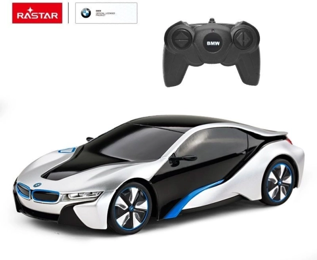 Rastar BMW i8 RC кола с дистанционно управление 1:24 сребриста